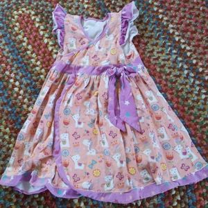 Jelly the pug faux wrap unicorn dress 4